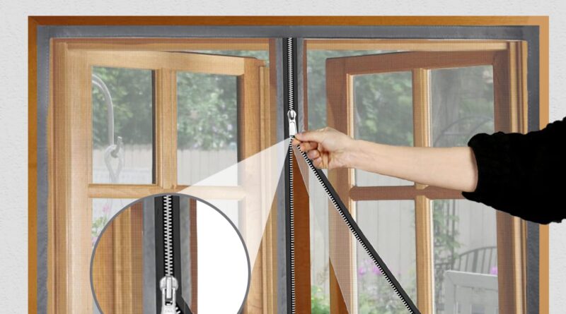 LifeKrafts Pre-Stitched Zipper Window Mosquito Net