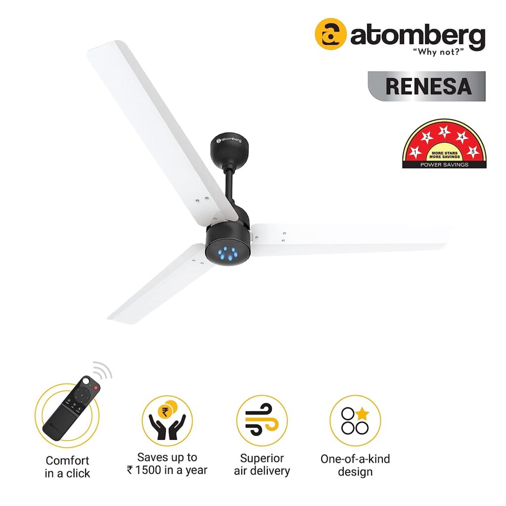 Review of the Atomberg Renesa 1200mm Fan 6 Review of the Atomberg Renesa 1200mm BLDC Motor 5 Star Rated Ceiling Fan review